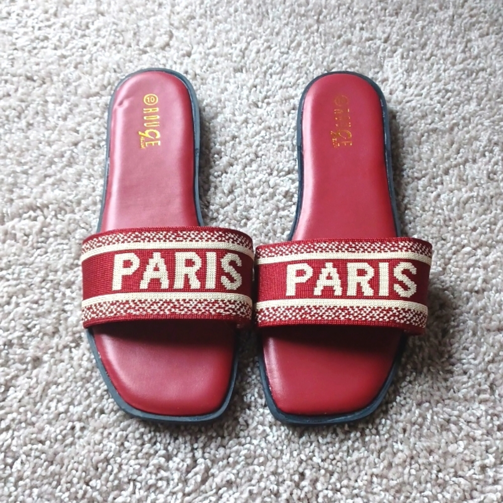 Burgundy sandals